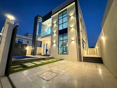Luxury Villa for Sale in Al Helio 2 – Ajman | 4 Bedrooms | Private Pool | Outdoor Seating Area | Electricity, Water, and A/C Included