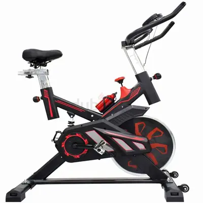Black Indoor Spinning Bike For Home Cardio
