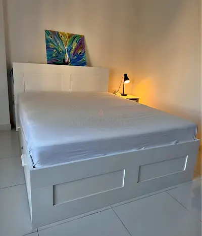 Ikea brimness king bed with ikea mattress like new 180*200