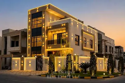 Villa for sale in Ajman | Al Zahia area | 5 bedrooms, majlis, 2 living rooms, and maid's room | Fre