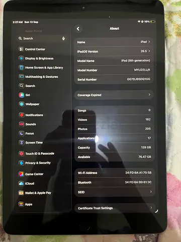 Apple iPad (space gray) - 8th gen