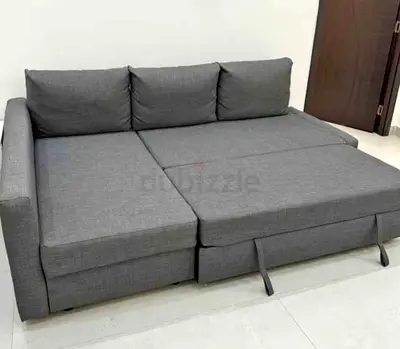 IKEA L shap Sofa store cum bed you can fix the storage lift or Right any side you want is available