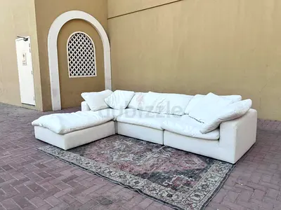 Marina _ Home feather 🪶 filled Sofa with footstool