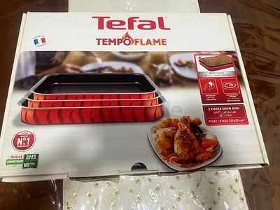 Tefal Tempo Flame 3-Piece Oven Dish Set For Sale – Like New