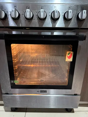 Used freestanding stainless steel oven with gas hob - good working condition