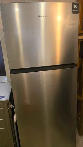 Hisense stainless steel refrigerator - good condition, 2-door