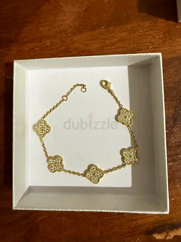 925 real silver bracelet in gold setting, 7.86 grams