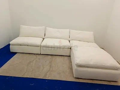 Marina home Authentic feather 🪶 filled modular sofa with ottoman