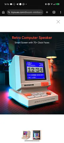 Divoom Retro Mini Computer Bluetooth Speaker with Subwoofer & SD Slot