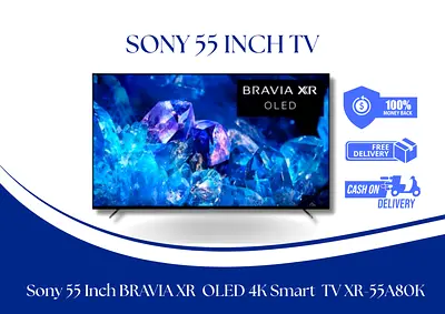 Sony 55 Inch BRAVIA XR OLED 4K Smart Google TV XR-55A80K - New - Warranty Plus Free Delivery All UAE
