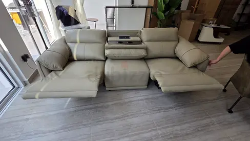 Excellent condition Recliner sofa with cup Holder