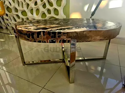 Marina Home Marble Coffee Table Chrome Legs Natuzzi
