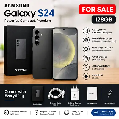 Samsung Galaxy S24 128GB - Excellent Condition, Complete Box