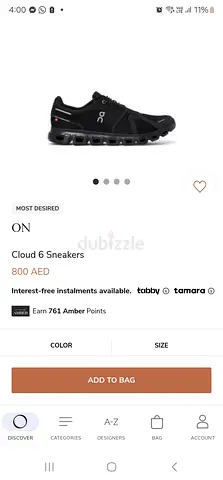 On Cloud 6 Sneakers - Black, Size Available