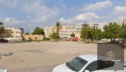 Rare investment opportunity: residential-commercial corner plot on two streets along Sheikh Saif Al Hamrani Main Road in Al Bustan, with G+6 permissio