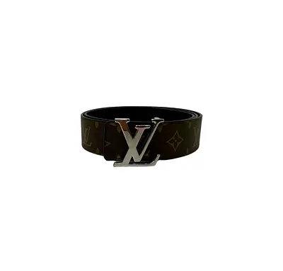 LOUIS VUITTON Initiales Reversible Monogram / Black Belt sz 95/38 - Authentic