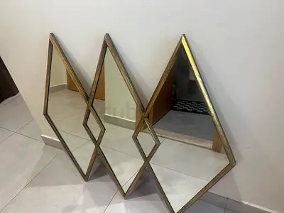 Brass-Finish Geometric Console Table / Sideboard from The One gallery.