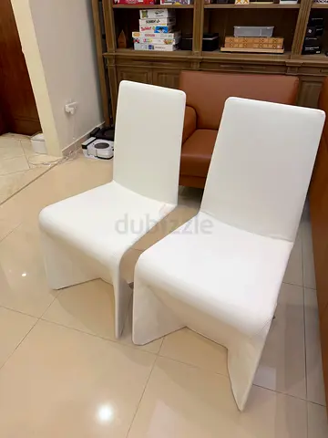 x2 CATTELAN ITALIA Patricia chairs white genuine leather luxury Italian designer W51 D58 H95 cm