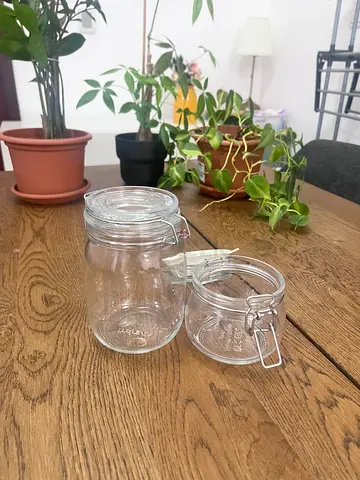 12x IKEA KORKEN Glass Storage Jars