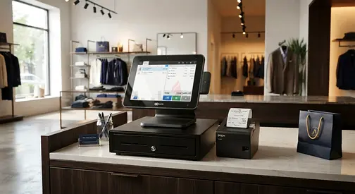 Complete POS System with Receipt Printer and Cash Drawer - Ready for Retail