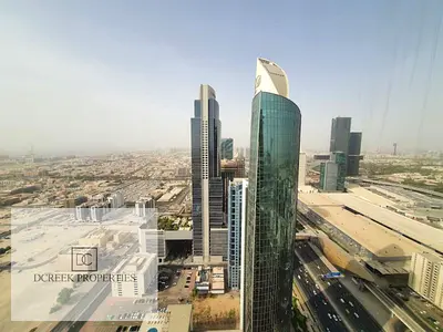 Ready-to-Move Office for Rent | Prestigious Fully Fitted Office for Rent | Beautiful see view | Sheikh Zayed Road | 820 Sq. Ft.| Accessible All Road
