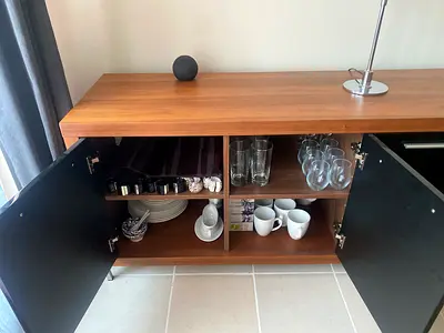 Wooden Sideboard / Buffet Cabinet - Medium Brown, Good Condition