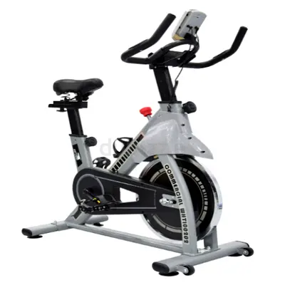 White Indoor Spinning Bike For Home Cardio