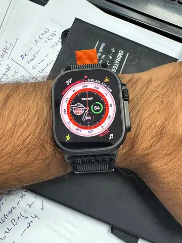 Apple watch ultra 2 titanium Black warranty till July 2027 with 100% battery without box