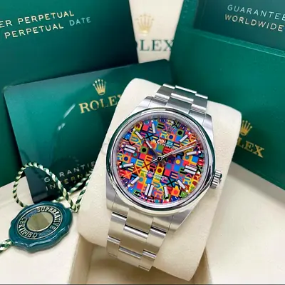 Rolex Oyster Perpetual Multicolored 2026 1:1 Clone With Box and Card