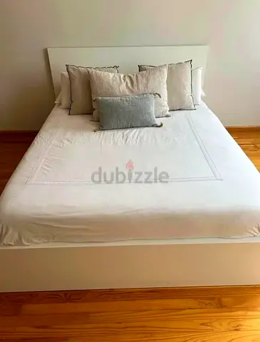 Ikea king size bed with mattress and storage drawers