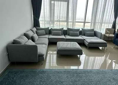 Like new Condition Ikea Sodhremn U Shape Sofa light gray