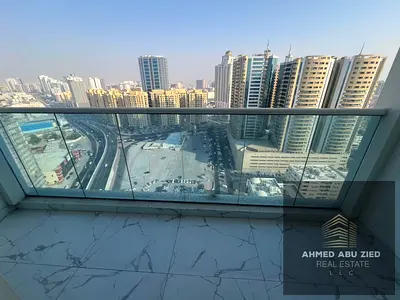 شقة غرفتين للإيجار السنوي في أبراج الواحة، موقع متميز ومساحة ممتازة، تكييف مركزي وبلكون، جيم ومسبح وباركن خاص.