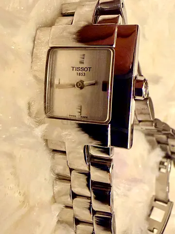 Tissot women's stainless steel square bracelet watch - Swiss made