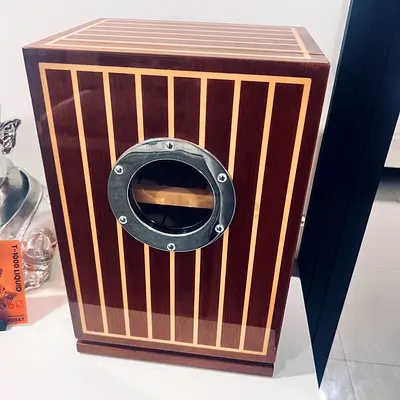 Handmade Wooden Cajon Drum - Striped Design, Good Condition