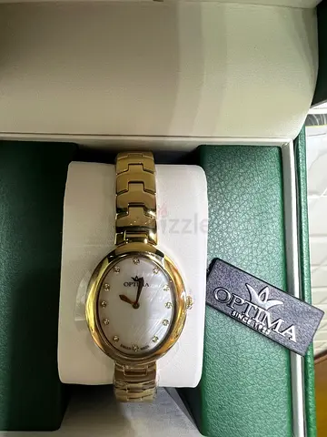 Optima OSL479 Gold-Tone Women's Watch — 27mm, Mother-of-Pearl Dial