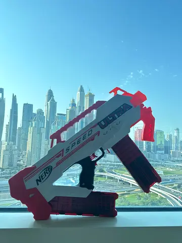 Nert Ultra Speed Fully Motorised Blaster, 18 NerfAccuStrike Ultra Darts, Compatible Only with Nerf