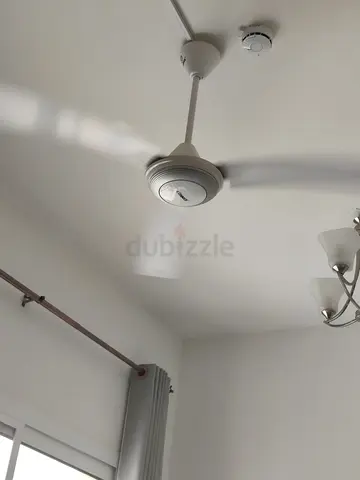 White ceiling fan in good working condition 2 PCs just 150 for both
