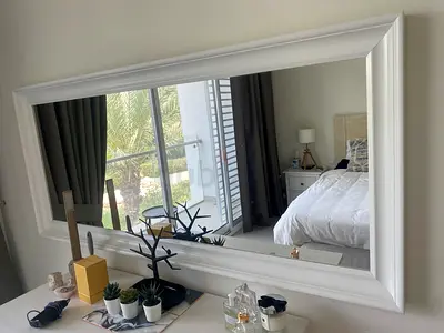 Large IKEA TOFTBYN White Mirror – 165 × 74 cm