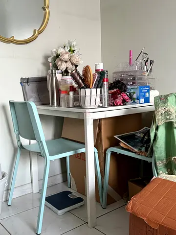 Dining table with two chairs