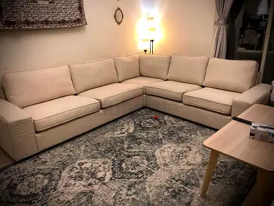 Corner IKEA Kivik l shape sofa beige