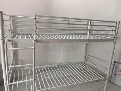 HomeBox Steel white bunk bed for sale