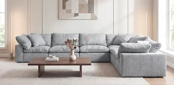Pan home l shup sofa