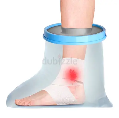 TWO Waterproof Foot Cast Cover for Shower& Bath, Reusable Sealed Watertight Foot Protector