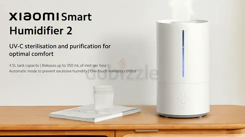 Xiaomi Smart Humidifier 2, 4.5L Large Capacity, UV-C Sterilization, 350mL/h Mist Output, Smart Humid
