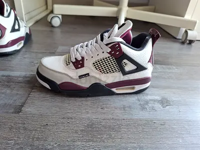 Jordan White and Maroon Men's Sneakers (single shoe shown) - Size not specified
