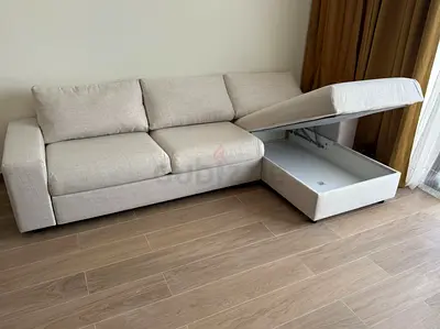 Ikea vimle L shape sofa bed Beige