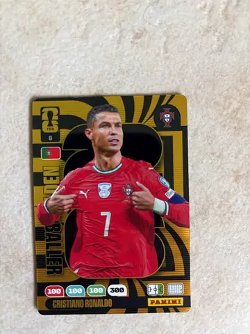 Cristiano Ronaldo Panini Golden Baller Trading Card (Portugal)