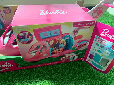 Barbie Doll Play Airplane Playset with Seats and Accessories