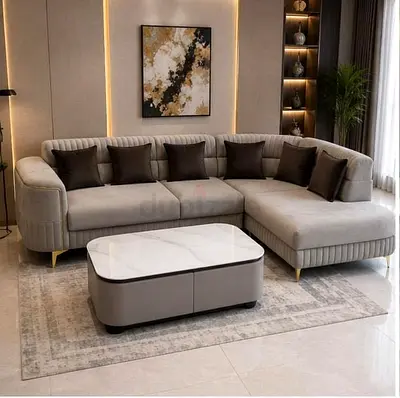Cozy comfortable 4 seater L shape sofa