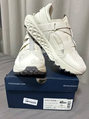 Unisex Cole Haan Off-White/Beige Athletic Sneakers with Unique Lattice Sole